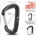 Heavy Load Aluminum Hook Keychain Carabiner - Favofit 12KN (1224 kg) for Hammock Outdoor Camping - Ultra-Echo Small D-Ring for Keys & Dog Leash - Buy Online on GoSupps.com