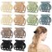 12 PCS Small Hair Claw Clips  Neutral Double Row Teeth Hair Clips for Women Girls  Small Claw Clips for Thin Short Hair  1.6 Medium Matte Non-slip Claw Hair Clips  Cute Jaw Clip Hair Accessories Light color