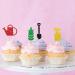 24pcs Garden Cupcake Toppers Garden Tools Summer Party Cake Decor Green&Gold Glitter Cupcake Picks for Baby Shower Garden Themed Birthday Party Decoration - Buy Online on GoSupps.com