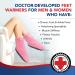 Doctor Developed Heated Booties - Foot Warmers for Women & Men - Heat Therapy Socks with Microwavable Heating Pad - Pink - One Size - Buy Online on GoSupps.com