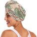 Tropical Leaves Dry Hair Cap Set - 2 Piece Quick Drying Towel & Button Headband | Super Absorbent & Comfortable - Buy Online on GoSupps.com