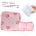 Stylish 2-Piece Healeved Container Napkin & Cosmetic Bag - Pink Travel Organizer for Handbags & Wallets | 12x12cm - Buy Online on GoSupps.com