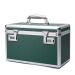 Large capacity Locking Box Lockable Medication Box with Portable Storage Case 38x 22x 24cm Childproof Medicine Lock Organizer Locked Empty First Aid Storage Case (GREEN)