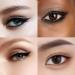 Dark Brown Eyebrow Pencil & Black Eyeliner Makeup Kit with Waterproof Formula + Hair Clips - Buy Online on GoSupps.com