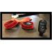 Branded Boards HD Cotton Padded Weightlifting Deadlifting Straps | Camo Red & Black 1 Pair + 50ml Liquid Chalk Bottle - Buy Online on GoSupps.com