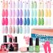 Gellen Gel Nail Polish Kit- 25 Colors With Top&Base Coat Nude Grays Series Pastels Tones Nail Polish Set Nail Art Design Colors Home Gel Manicure Kit Soak Off Gel Polish