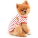Smalllee Lucky Store: Summer Striped T-Shirt for Small & Medium Dogs | XS Red | Ideal for Yorkies Chihuahuas & Cats - Buy Online on GoSupps.com