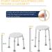 Drive Medical RTL12004KD White Handicap Bathroom Stool - Adjustable Shower Seat - Buy Online on GoSupps.com