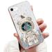 Tivenfezk Nadoli for iPhone 6/6s Treibsand B r astronaut Hidden Stander Shell caricature glitter astronaut stand soft silicone bling mobile phone case.