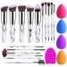 Makeup Brushes 16PCs Makeup Brushes Set with 4PCs Beauty Blender Sponge and 1 Brush Cleaner Premium Synthetic Foundation Brushes Blending Face Powder Blush Brushes,Make Up Brushes Tool(Marble)