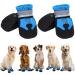4 Pieces Dog Boots Paw Protector Waterproof Dog Shoes with Reflective Straps Adjustable Washable Non-Slip Dog Shoes Dog Boots for Injured Paws Blue Outdoor Paw Protectors Dog Shoes for Large Dogs(L) L Blue