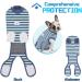Supet Dog Recovery Suit for Pets | Post Surgery Healing Garment | Prevent Licking Wounds | Puppy Surgical Clothes M (Blue Striped) - Buy Online on GoSupps.com
