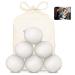 Meeqiao dryer balls for tumble dryer 6PCs dryer balls down dryer balls of natural fabric softener from 100% New Zealand sheep wool - by hand tennis balls dryer (6)
