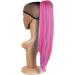 MapofBeauty 20 Inch/50cm Charm Long Straight Hair Colorful Gripper Ponytail (Light Gold/Wathet/Pink) - Buy Online on GoSupps.com