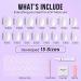 Bartbox Almond Press on Nails - Short White Glossy Fake Nails | 30 Pieces of Sheer Artificial Fingernails for Women & Girls - Buy Online on GoSupps.com