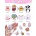 65PCS Cute Acrylic Brooch Pins Set - Aesthetic Kawaii Badges for Backpacks, Bags, Jackets - Sheep, Rabbit, Dog, Bear Cartoon Pins - Buy Online on GoSupps.com