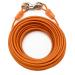 IntellileaSh 2.5 m long mooring cable for large dogs- strong safe and durable dog tension belts for up to 113 kg- weather and wear-resistant aircraft cable for the outdoor area 250 LB / 75 ft