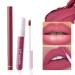  Mimoqk Long lasting lipstick and lip liner set waterproof lip gloss combo for women moisturizing lipstick with precision lip liner smooth lip liner pencil for contouring for girls and women - Buy Online on GoSupps.com