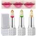 3 pieces of magic crystal lipstick with flower beexy waterproof durable durable temperature change color lip balm. Jelly lips lipstick