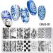 Fidgetfidget Christmas Nail Stamp Template - Christmas Tree & Butterfly Design Manicure Art Plate OM-J 06 | International Shipping Available - Buy Online on GoSupps.com
