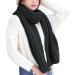 Buy Elegant Women's Triangular Scarf - Vintage Black Winter Wrap for Autumn & Winter - Stylish Towel Turban Scarf - Buy Online on GoSupps.com