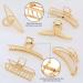 Fuystiulyo 6 Pack Large Metal Hair Claw Clips - Nonslip Gold Hair Clips for Thick Thin Hair - Strong Hold Jaw Clips - Hair Styling Accessories - Buy Online on GoSupps.com