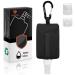 Jollsung Travel Size Spray Bottles Case, Hand Sanitizer Holder Keychain, 100ml/3.4oz Empty Bottle With Carabiner and 2Top Caps, Portable for Liquid Storage - Clip On Belt Loop Backpack Purse (Black) 100ml Black