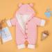 VICROAD Baby Hooded Knitted Romper | Newborn Boys Girls Onesie | Warm Sweater Jumpsuit 3-6 Months (Pink) - Buy Online on GoSupps.com
