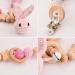 Wangjiangda Wooden & Crochet Stroller Chain - Cute Animal Stroller Toy with Bell for Baby Boys & Girls - Buy Online on GoSupps.com