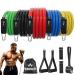 Resistance Bands Exercise Bands Resistance Bands for Working Out Work Out Bands with Handles for Men and Women Fitness Strength Training Home Gym Equipment