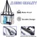 Dotpraise Clear Stadium Tote Bag with Zipper Closure - 12x6x12 - Approved for Sports Games, Work, Concerts - Buy Online on GoSupps.com