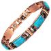 Yinox magnetic therapy arthritis copper bracelet for women effectively relieves arthritis and wrist pain lodged with Turkish turquoise combines fashion and health (3500 gauss) (G)