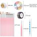 Pinkiou 47 Pcs Nail Art Tool Kit - Brushes, Dotting Pens, Foil Strips, Manicure Tape, Rhinestones | Nail Painting Set - Buy Online on GoSupps.com