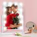 Tovendor 20 Inch Hollywood Mirror with Lights | Lighted Makeup Vanity Mirror for Women | 12 Dimmable Bulbs, 3 Color Modes, 360 Rotation | White - Buy Online on GoSupps.com