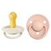 BIBSE de Lux Schnuller 2-pack BPA-free cherry shape nipple.Natural rubber/latex made in Denmark.6-18 months (2 Pack) Ivory / Blush size 2 (2-pack) Ivory / Blush