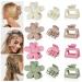 12pcs Large Flower Claw Clips for Thick Thin Curly Hair  Medium Square Claw Hair Clips Women Cute Matte Small Hair Claw Clips for Thin Fine Hair Girls 3 Style Jaw Clamps 90s Hair Styling Accessories