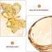 Baluue Dappen Dish Golden Apple Shaped Glass Crystal Dappen Dish Cup Nail Art Liquid Powder Nail Crystal Bowl with Butterfly Top Lid for Nail Art Manicure - Buy Online on GoSupps.com
