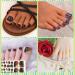 Marbling Print Toenail Polish Strips - 20 Sheets Adhesive Nail Stickers & Manicure Kit - Buy Online on GoSupps.com