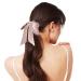 Consysi 1 Piece Silk Bow Scrunchies for Hair-100% Pure Mulberry 22 Momme Silk Hair Tie Elastic Ponytail Holder Elegant Soft Bow Hair Ties Band for Women Hair Care Multiple Colours (Pink)