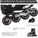 Adult 4 Wheel Speed Inline Roller Skates - High Performance Fitness Racing Skates - Black - Men 9-9.5/Women 9.5-10/26-26.5cm - Buy Online on GoSupps.com