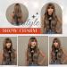 Kellynee Ombre Deep Chestnut & Light Brown Wig with Bangs - Long Layered Synthetic Hair for Women - Stylish for Daily Wear & Special Occasions - Buy Online on GoSupps.com