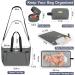7-Piece Large Diaper Bag for Babies | Portable Diaper Pad Pacifier Pocket & Organizer | Multifunctional Hospital & Travel Bag - A2 Dark Gray - Buy Online on GoSupps.com