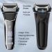Buy Electric Shaver for Men - Rechargeable Foil Razor with Beard Trimmer LED Display Travel Lock & USB-C Charging - Perfect for Wet/Dry Shaving - Buy Online on GoSupps.com