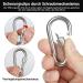 Buy DONQL 4 STK M6 Stainless Steel Carabiner Hooks - 135 kg Load Capacity for Camping Keys & Outdoor Use - Buy Online on GoSupps.com