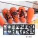 healthGUO Nail Art Stamping Plate Stamper Sponge Pen Halloween Pumpkin Bats Image Nail Polish Template Stamp Stencil Tools Kit 2 - Buy Online on GoSupps.com