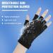 Molain Anti UV Gel Manicures Gloves - Professional Protection Fingerless Gloves for Nail Art & Skin Care - UV Shield Gloves in Black - Buy Online on GoSupps.com