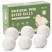 6 Pack Wool Dryer Balls Laundry Dryer Balls,New Zealand Wool Natural Organic Fabric Softener,Shorten Drying Time, Baby Safe,Reduce Wrinkles 6 pack in a paper box White