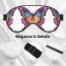 Soft Blackout Sleep Mask for Women & Men | Reusable Eye Covers for Better Sleep & Travel | Colorful Butterflies Design - Buy Online on GoSupps.com