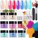 Dip Powder Nail Kit Starter-Suitable For French Manicure.8 Color Dipping Powder Set for DIY Salon Art,Dip Powder Nail Liquid Set With Base,Top Coat,Activator.1*Nail File 3* Substitute Brush 20-6