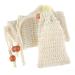 Soap Pouch 4-Pack Cotton Soap Bags Natural Sisal Soap Saver Travel Essential Soap Bags Plastic-Free Soap Net Soap Saver Bag with Mesh Foaming and Drying The Soap Massage Peeling 5.5*3.34 in